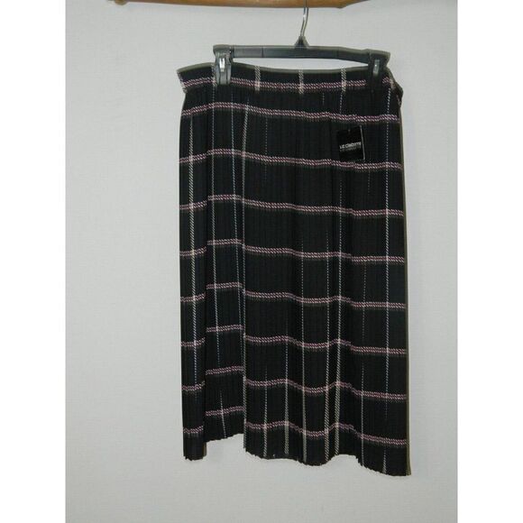 Liz Claiborne Skirt Blue Red Plaid Pleated Unforgettable Romance Size Large - Picture 5 of 8